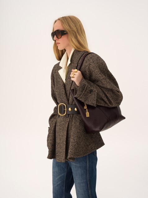 Chlo&eacute; Spin tote bag in grained leather