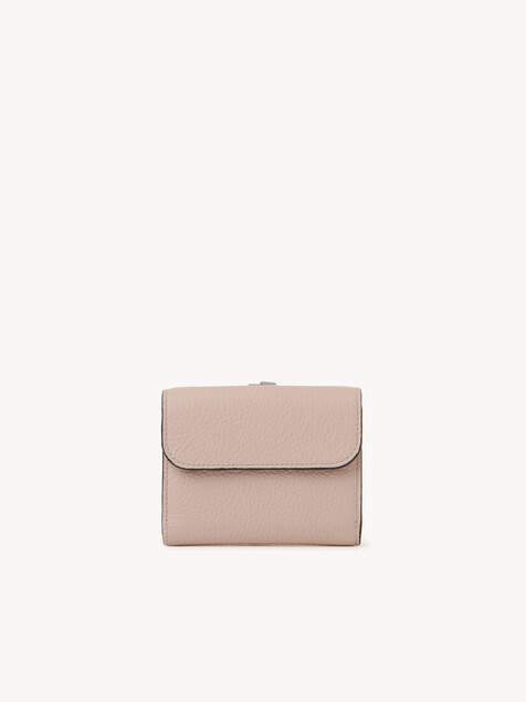 Small Alphabet tri-fold in grained leather