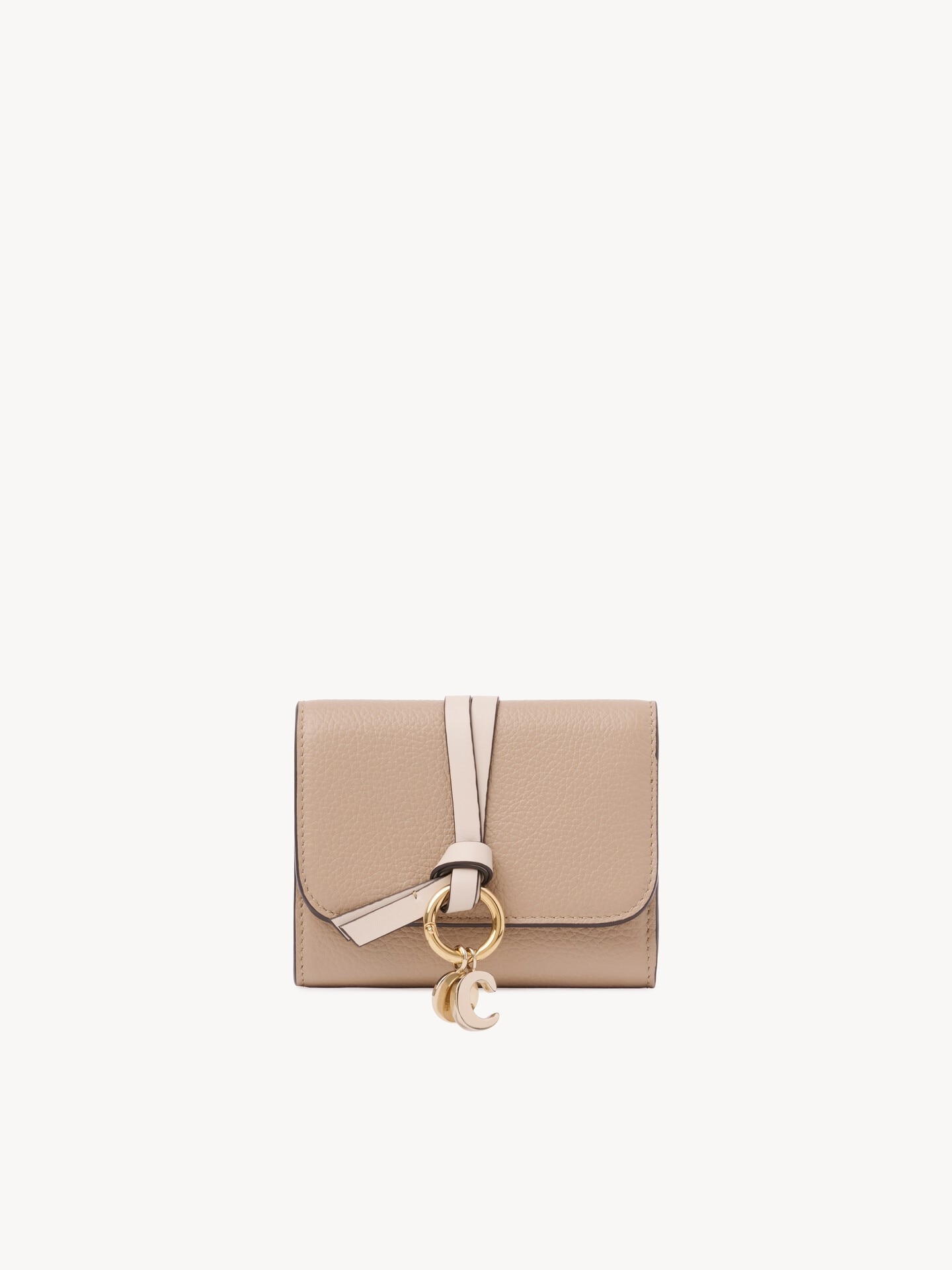 Small Alphabet tri-fold in grained leather  - 1.0