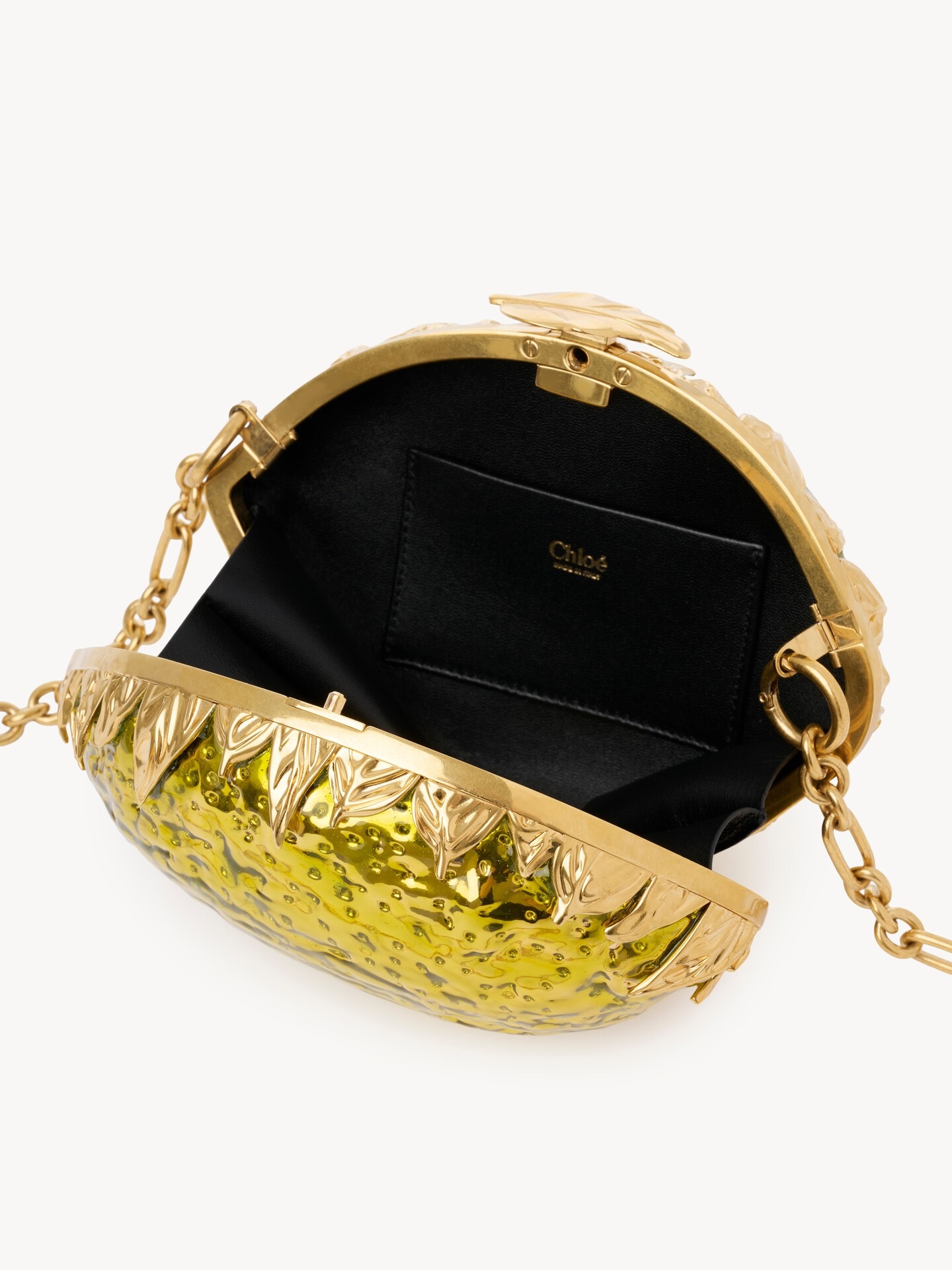 Chlo&eacute; Tropicus lemon minaudi&egrave;re in brass - 5.0