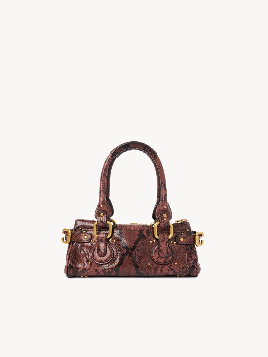 Petit sac Paddington en cuir effet python - 5