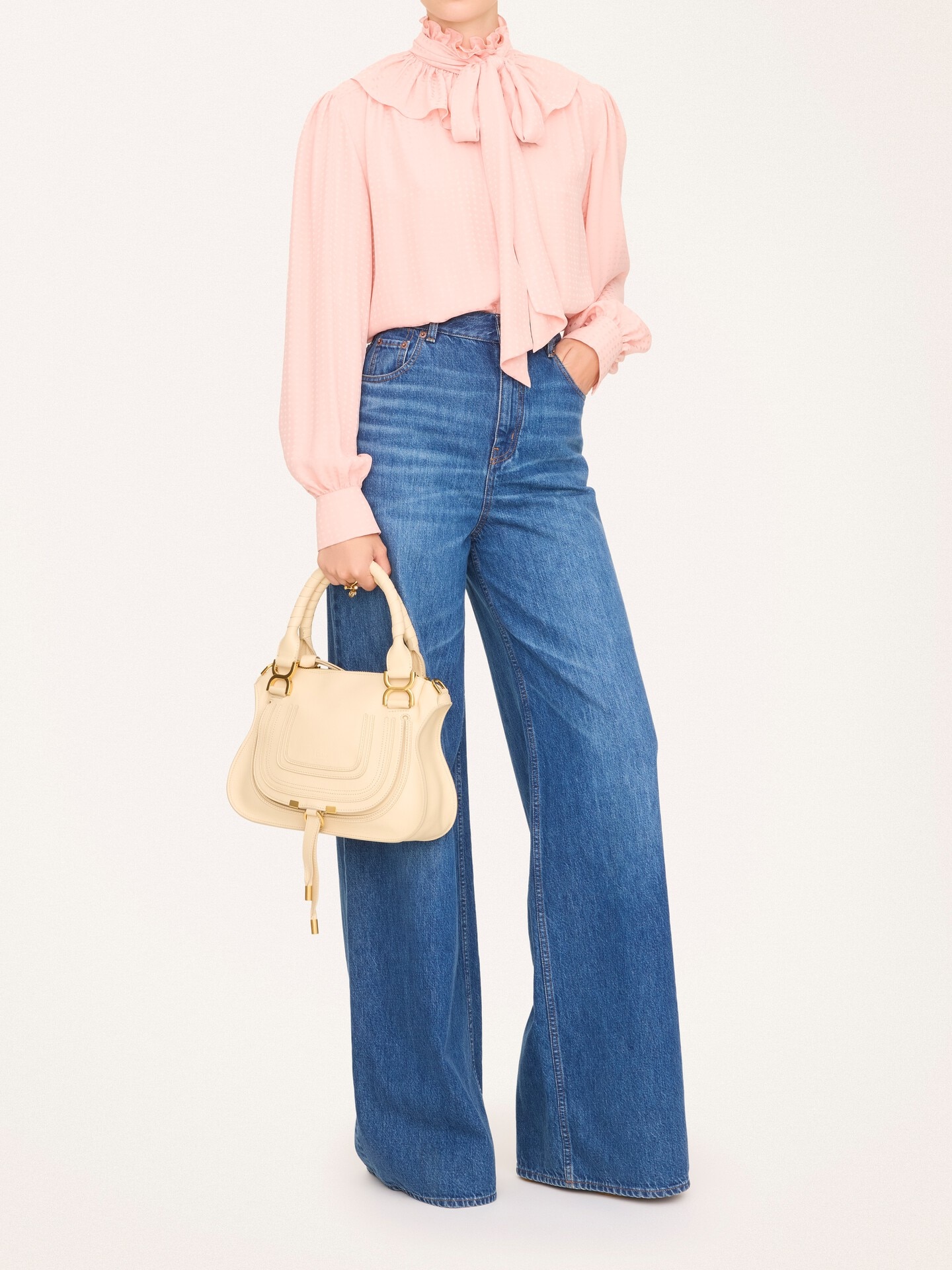 Small Marcie bag in grained leather - 6.0
