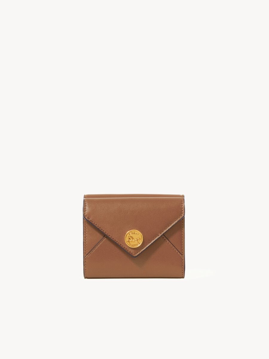 Small Envelope tri-fold in soft & suede leather - 2