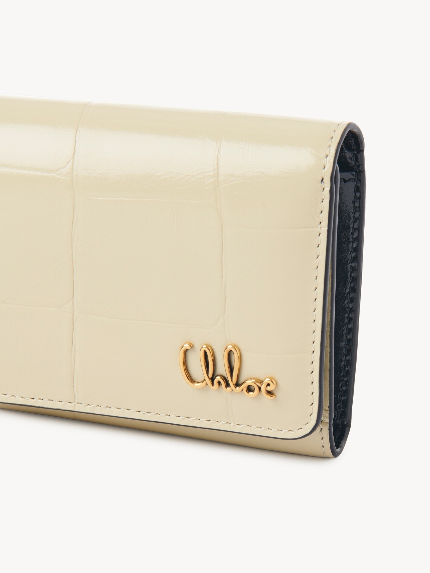 Small Chloé Iconic tri-fold in croco-effect leather - 6
