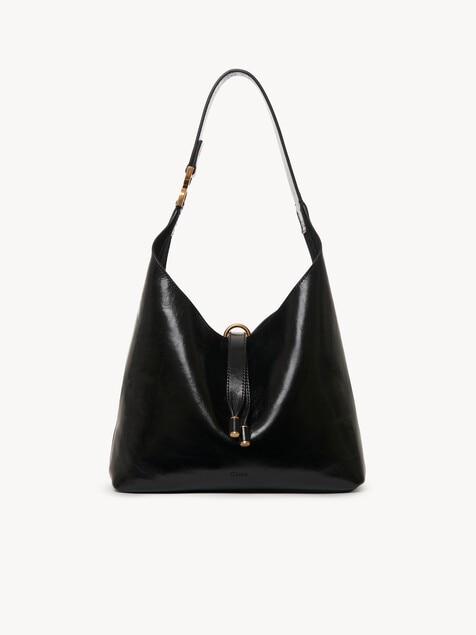 Petit sac hobo Marcie en cuir brillant
