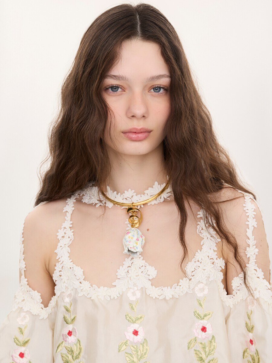 Cut-out cropped top in technical taffeta - 10