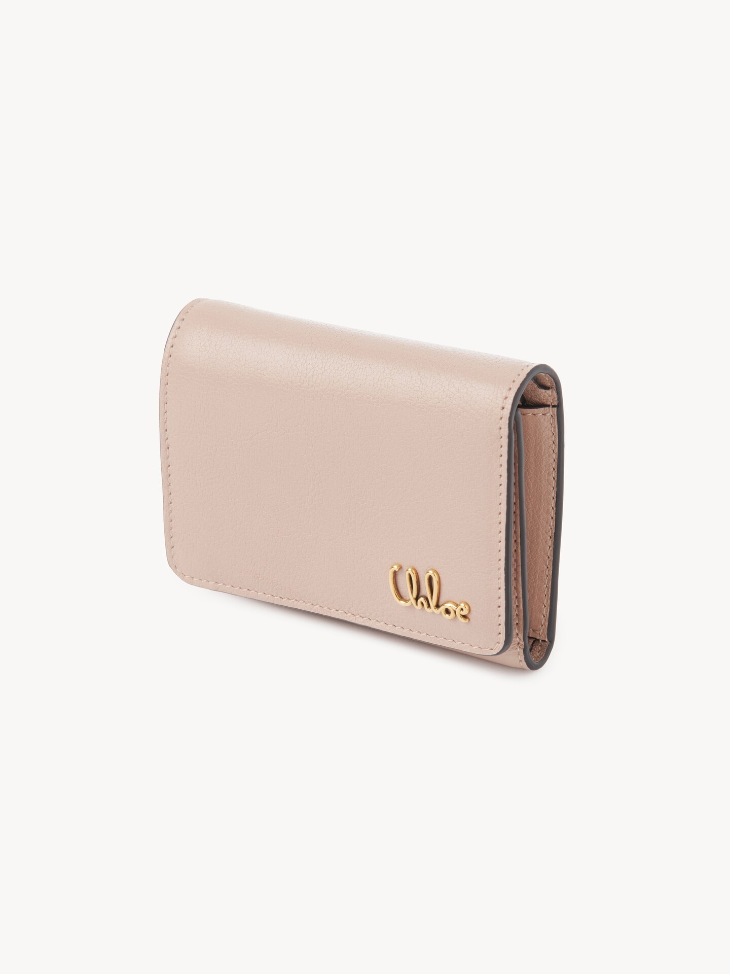Small Chlo&eacute; Iconic tri-fold with coin pocket in grained leather - 3
