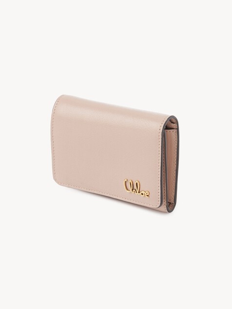Small Chlo&eacute; Iconic tri-fold with coin pocket in grained leather