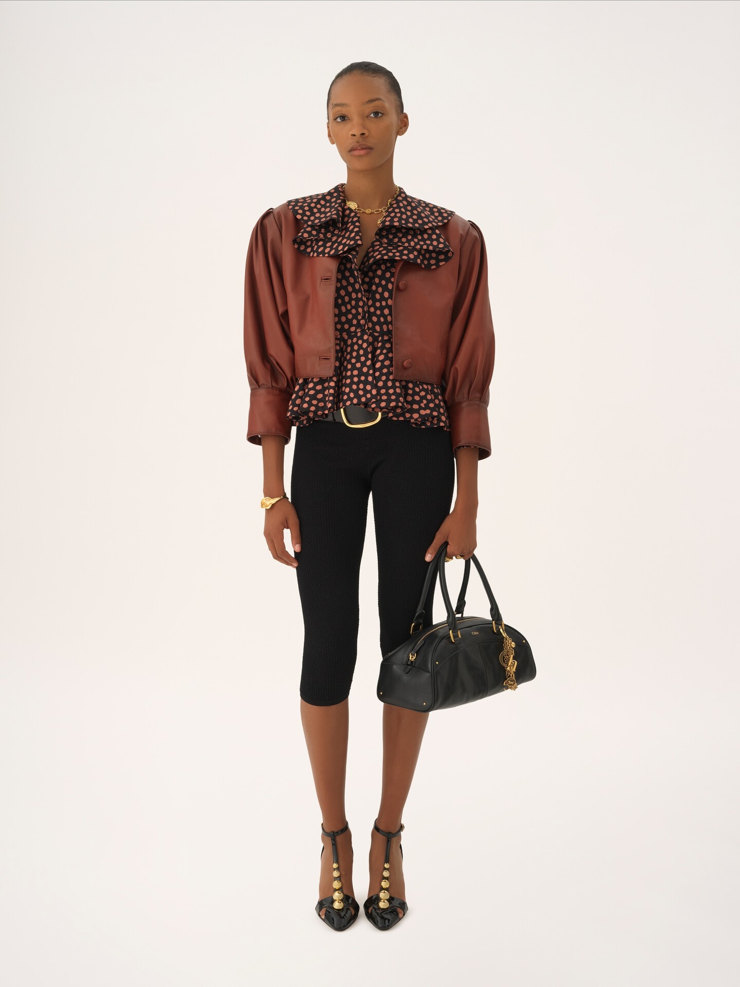 Sac Chlo&eacute; Bowling en cuir lisse - 9