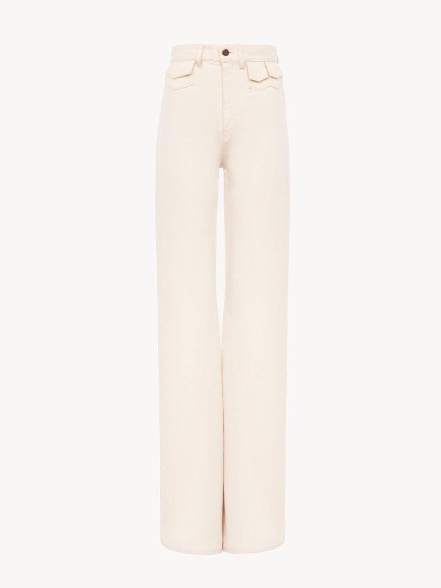 High-rise flare jeans in denim - 1