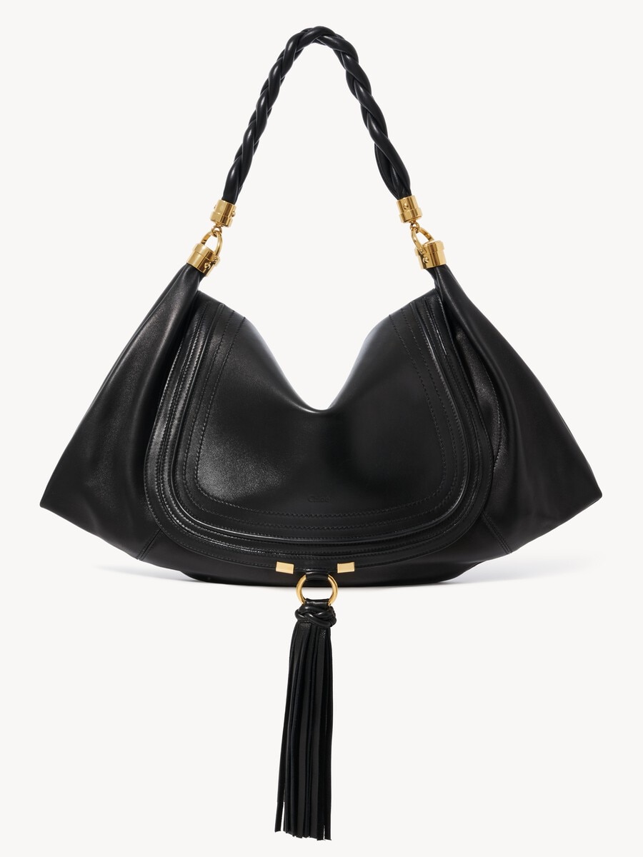 Large Marcie Foulard hobo bag in soft leather - 1