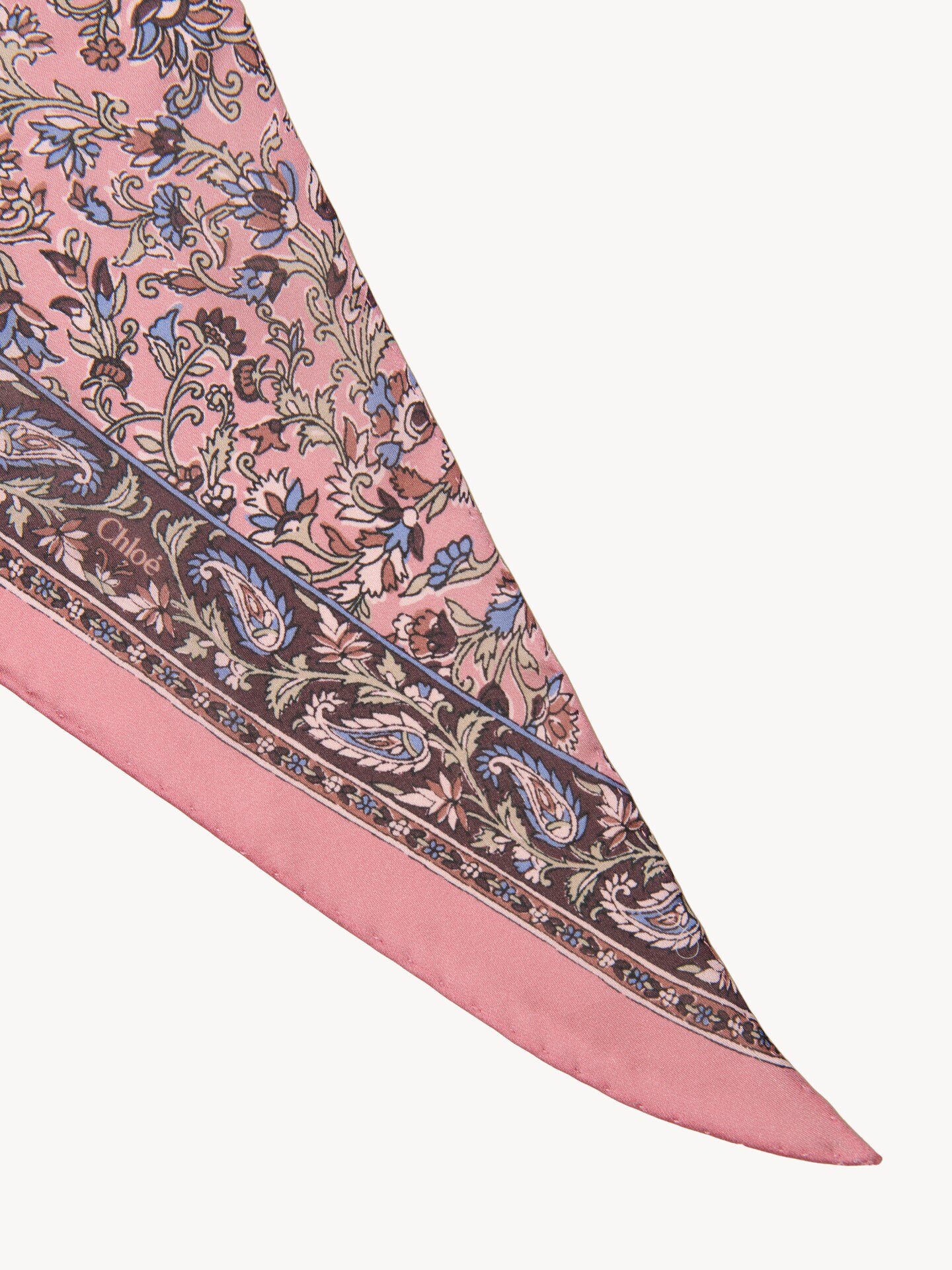 The Chlo&eacute; Paisley bandeau scarf in silk charmeuse - 5