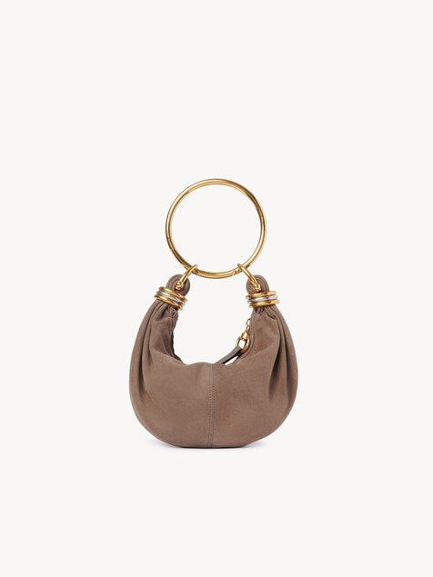 Mini sac hobo Bracelet bag en cuir velours