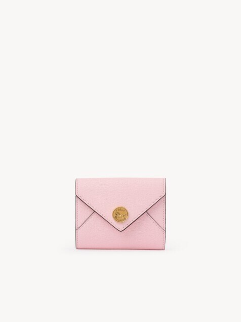 Portafoglio trifold piccolo Envelope in pelle granata