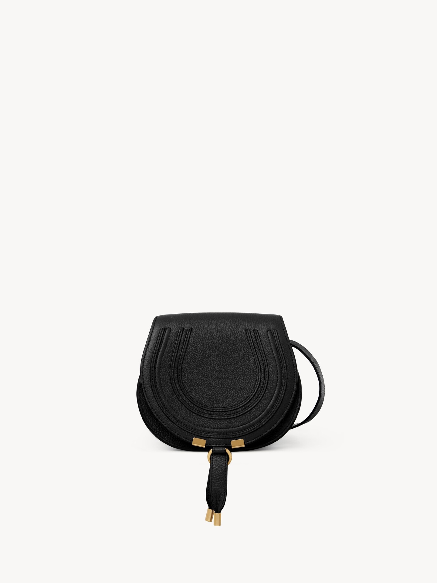 Petit sac port&eacute; &eacute;paule Marcie en cuir grain&eacute; - 2