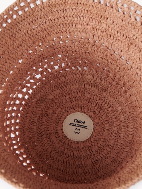 The Chlo&eacute; Sunset bucket hat in raffia