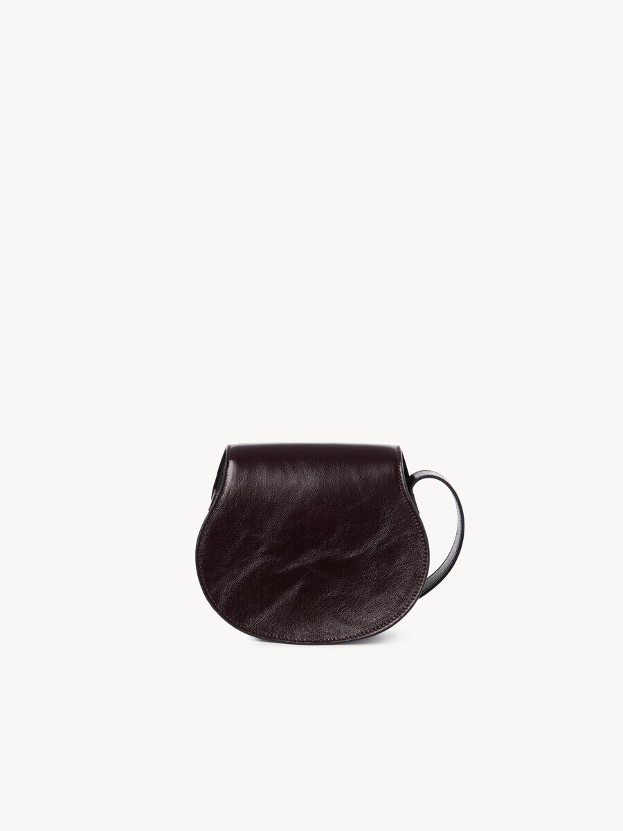 Bolso saddle peque&ntilde;o Marcie de cuero brillante - 5