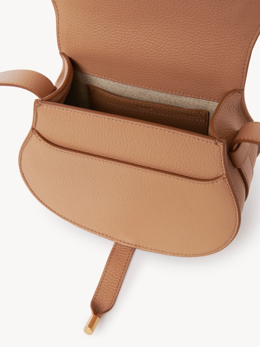 Small Marcie saddle bag in grained leather - 8