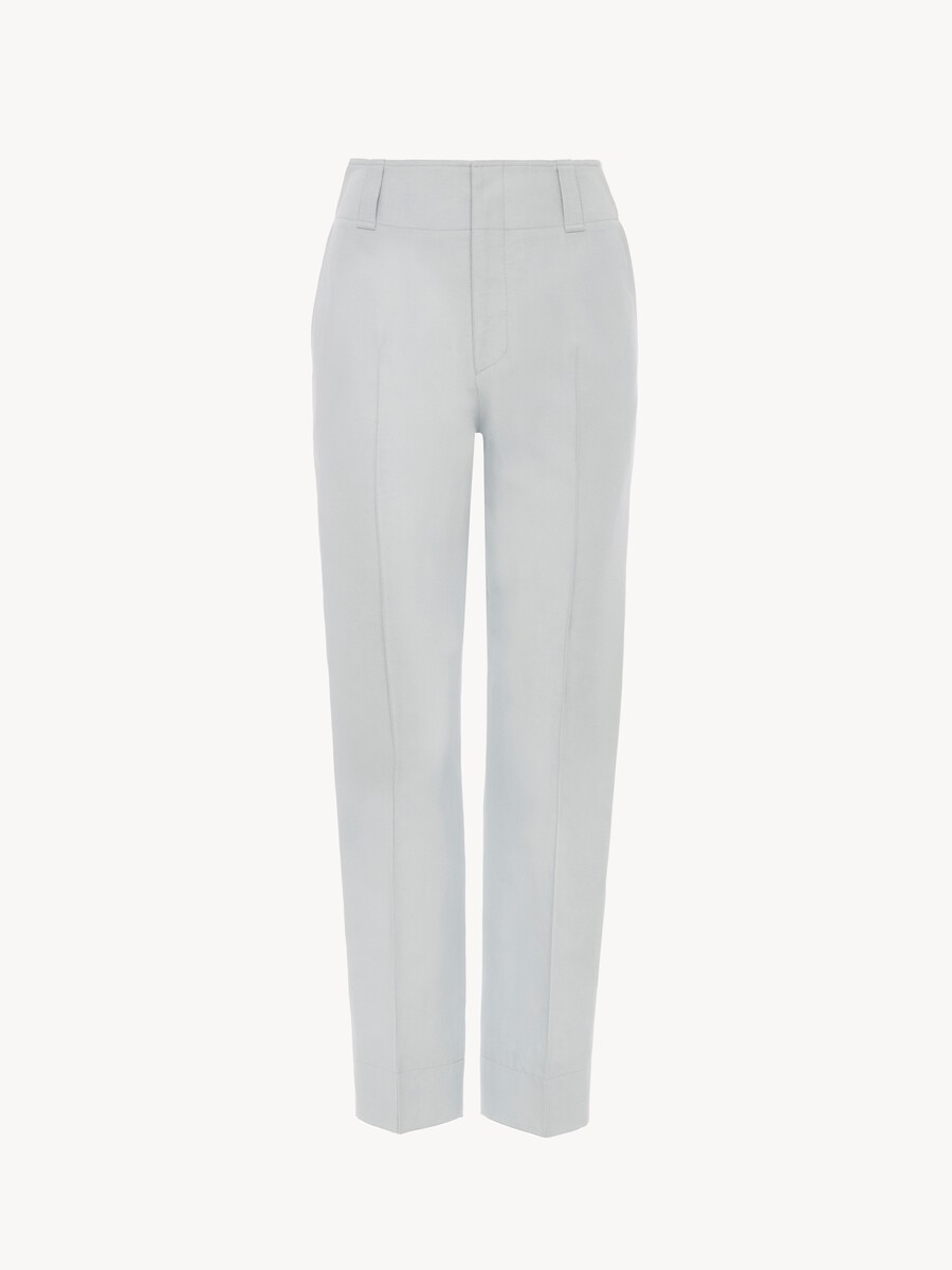 Cigarette trousers in a linen-cotton mix - 1