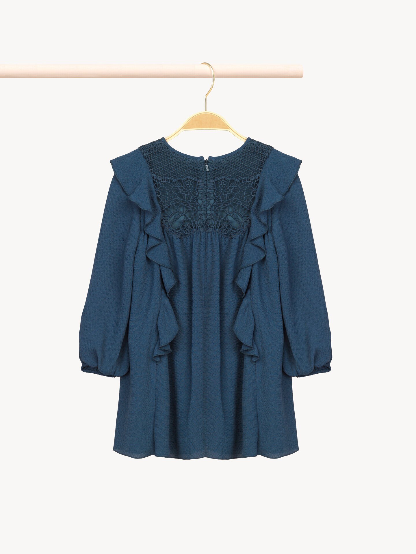 Vestido bordado de guipur para ni&ntilde;os - 5