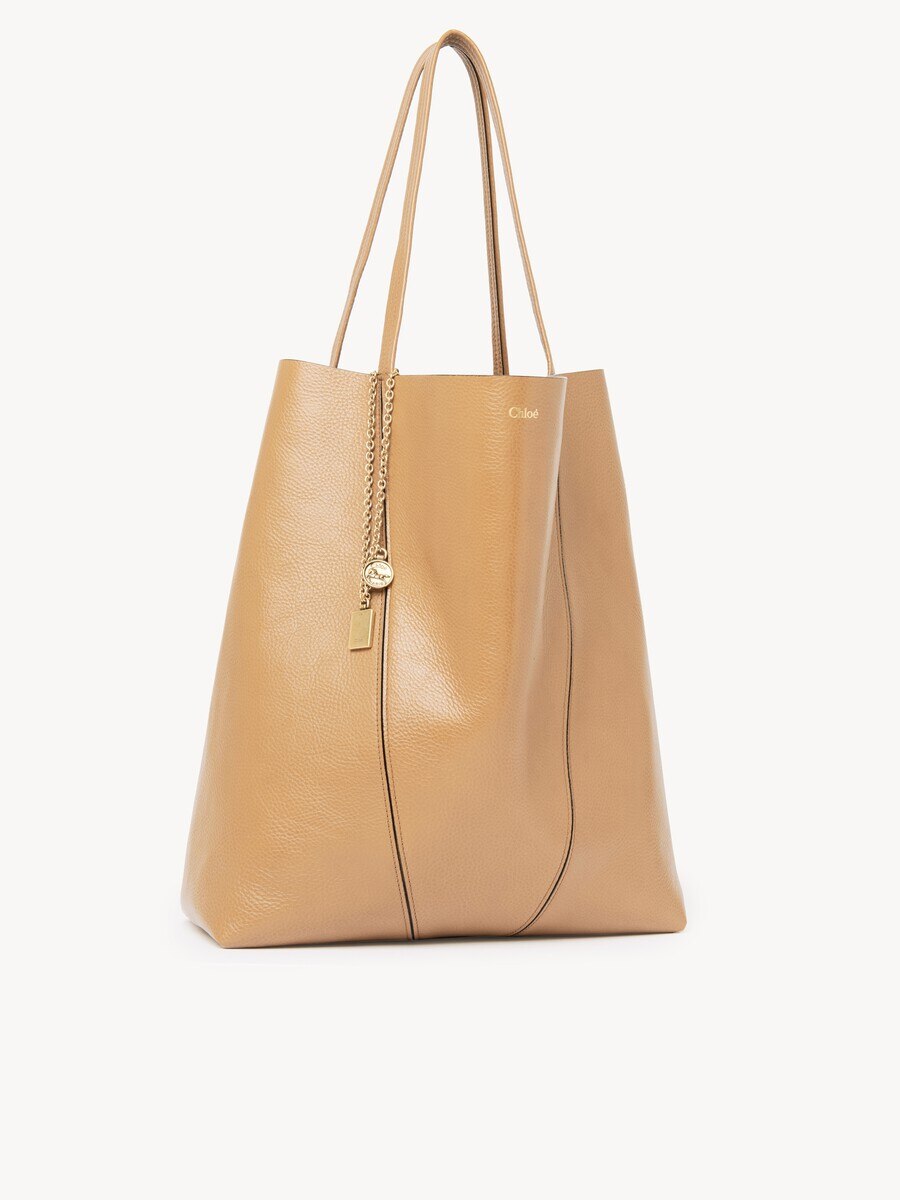 Large Chlo&eacute; Spin tote bag in grained leather - 6