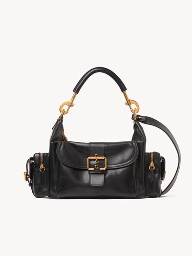 Camera bag in shiny leather Black Chloé