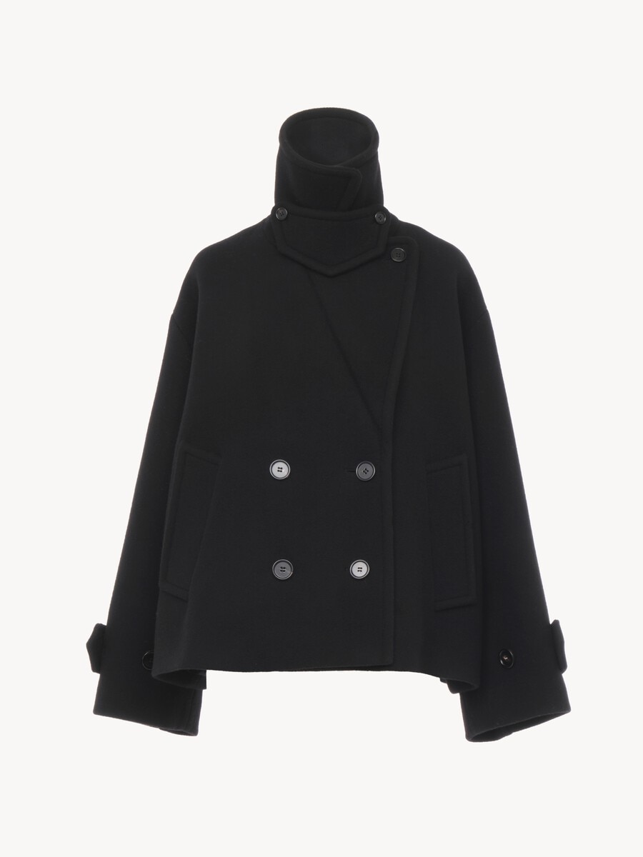 Kurzer Oversize-Mantel aus Wolle - 1