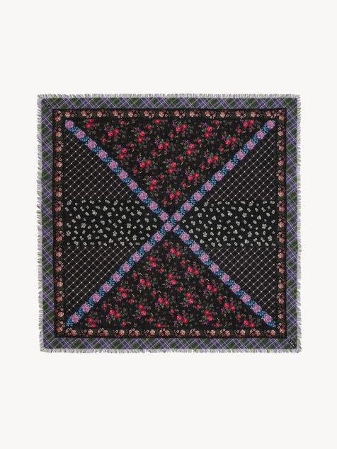 The Chlo&eacute; Folk square scarf in wool