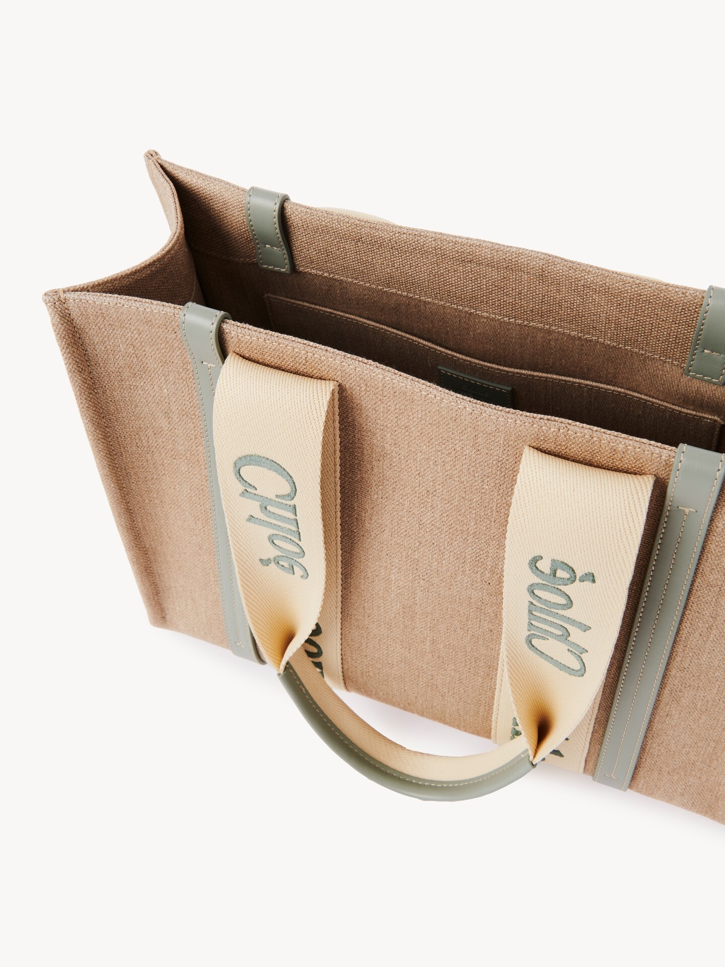 Woody tote bag in linen - 8