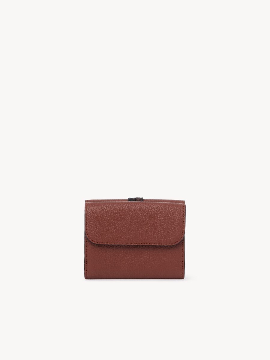 Small Alphabet tri-fold in grained leather - 4