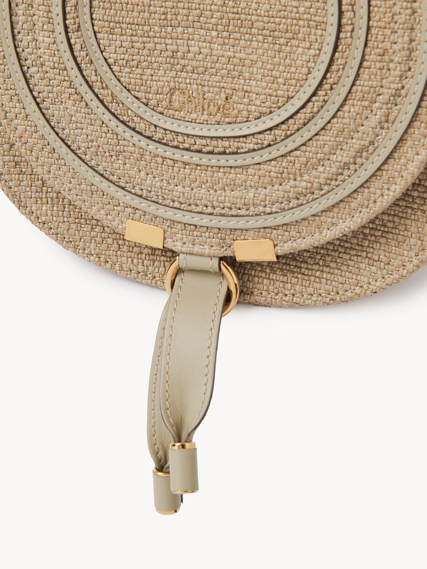 Small Marcie saddle bag in raffia-effect fibres - 7