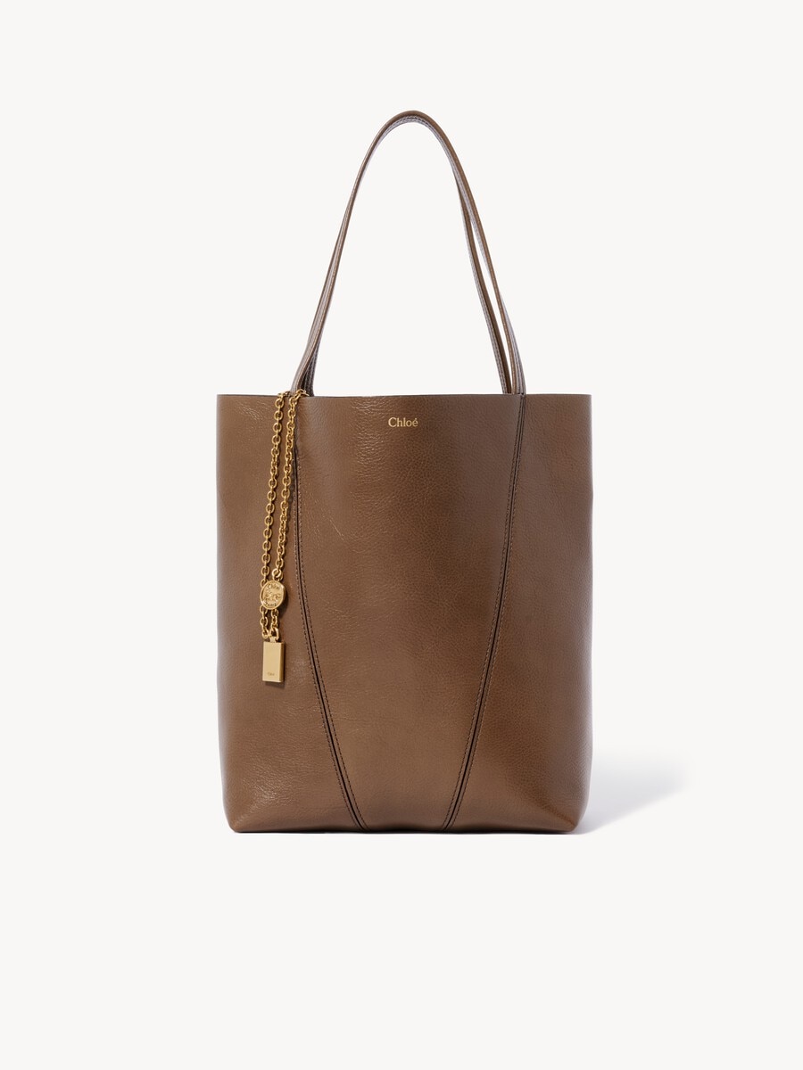 Chlo&eacute; Spin tote bag in grained leather - 1