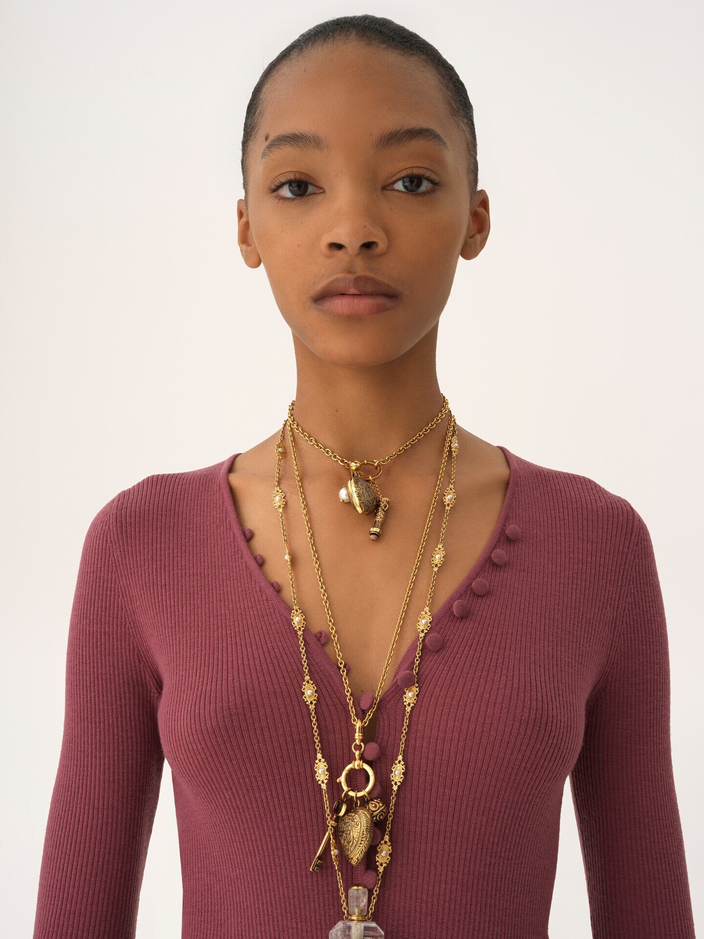 Henley shirt in a merino wool knit - 5.0