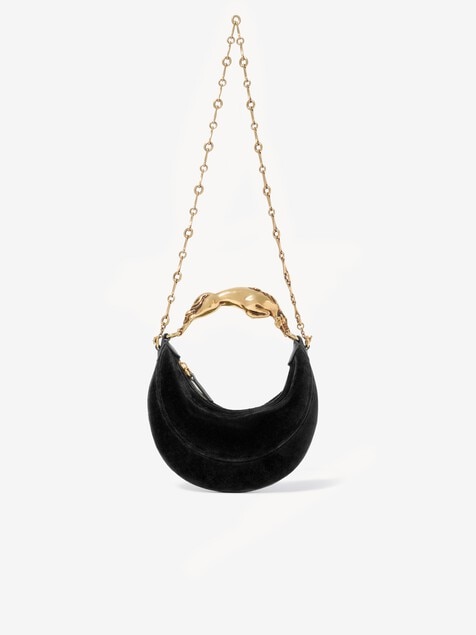 Small Chain Horse shoulder bag in velvet