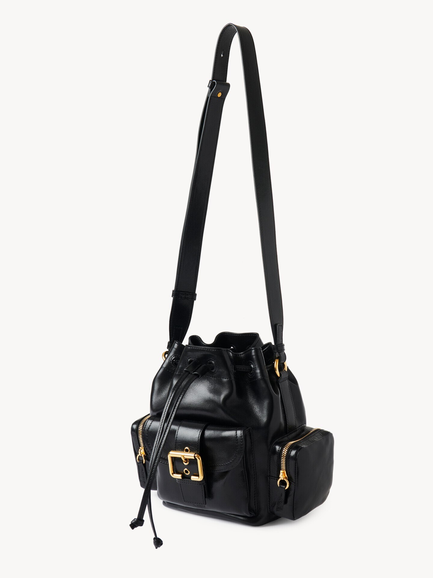 Sac seau Camera bag en cuir brillant - 4