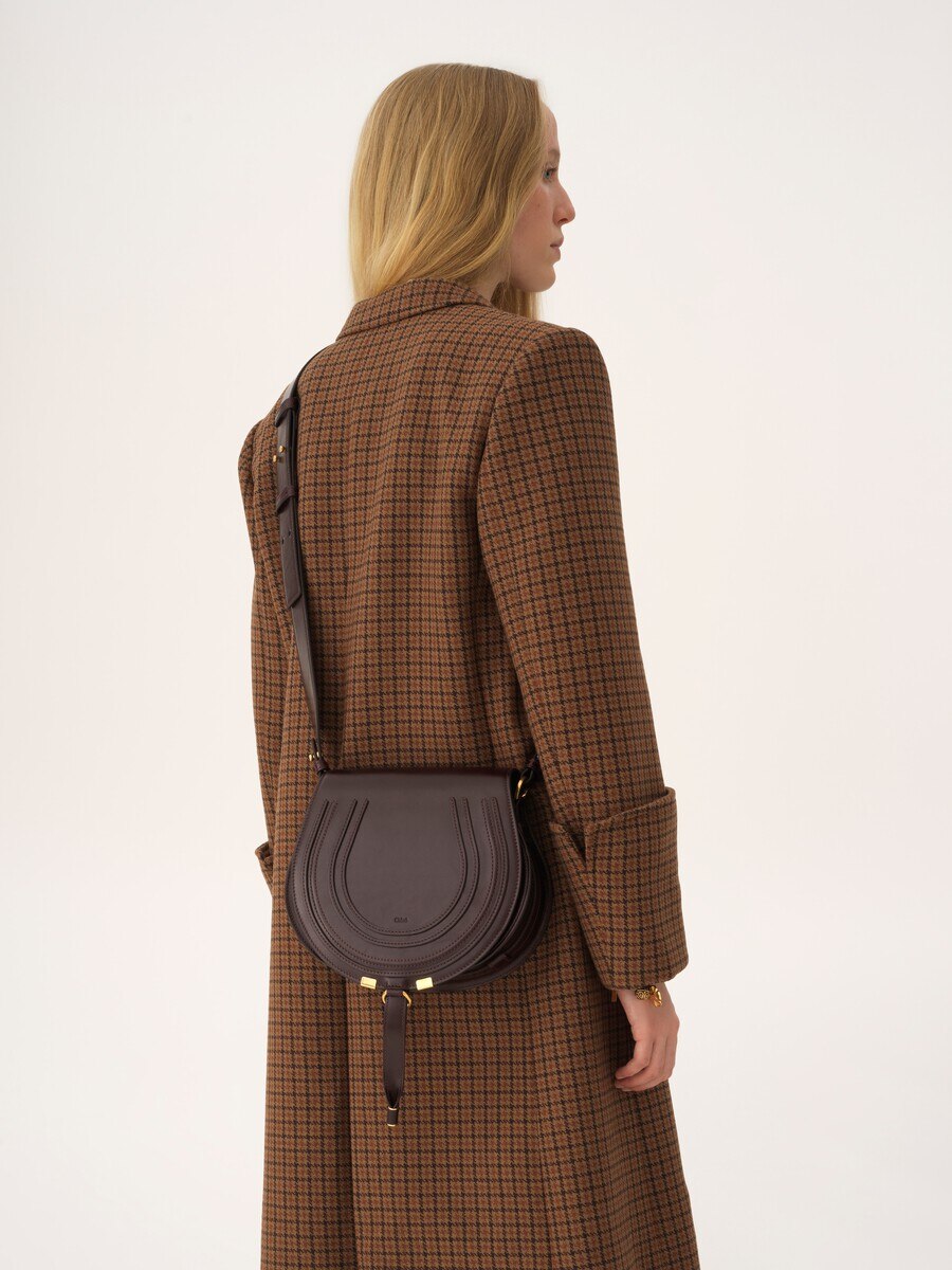Marcie Satteltasche aus gl&auml;nzendem Leder - 3