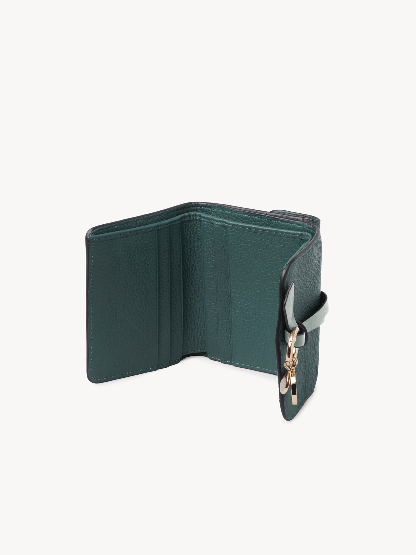 Small Alphabet tri-fold in grained leather - 4