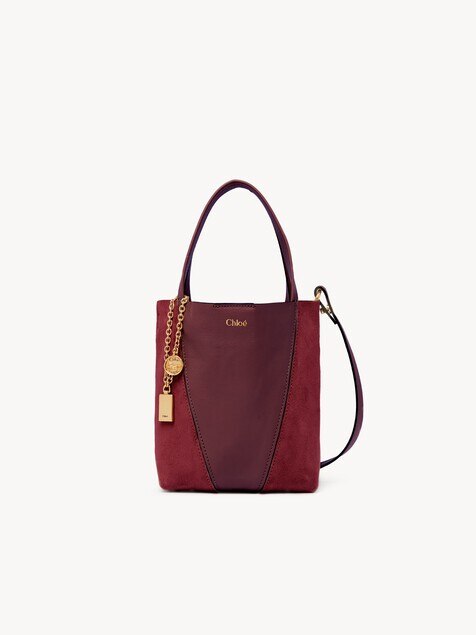 Small Chlo&eacute; Spin tote bag in suede & soft leather