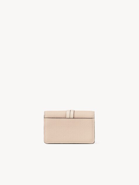 Alphabet card holder in grained leather