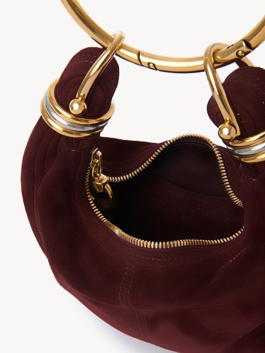 Mini sac hobo Bracelet bag en cuir velours - 8