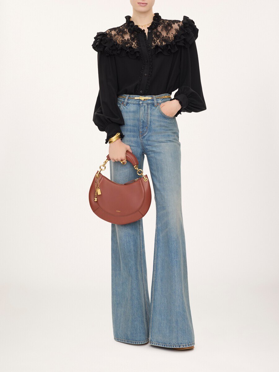 Small Chlo&eacute; Banana zipped hobo in soft leather - 8