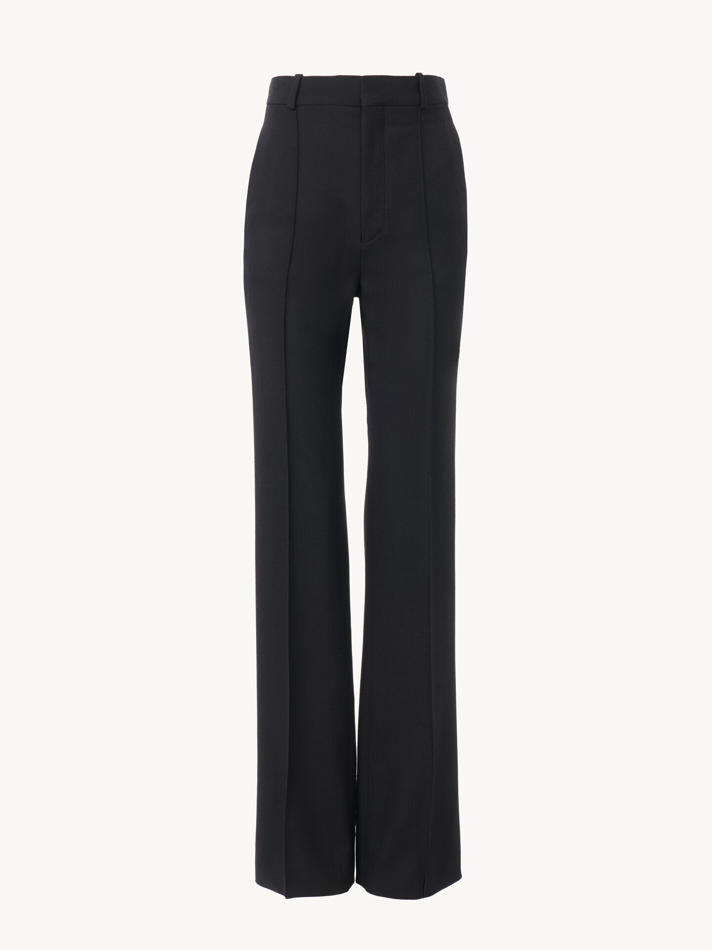 High-waisted pants in wool gabardine - 2