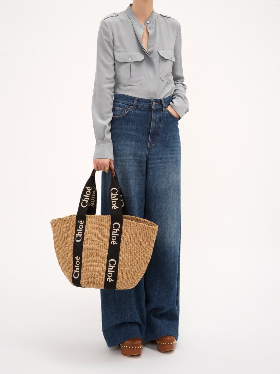 Large Woody basket in natural fibres - 8