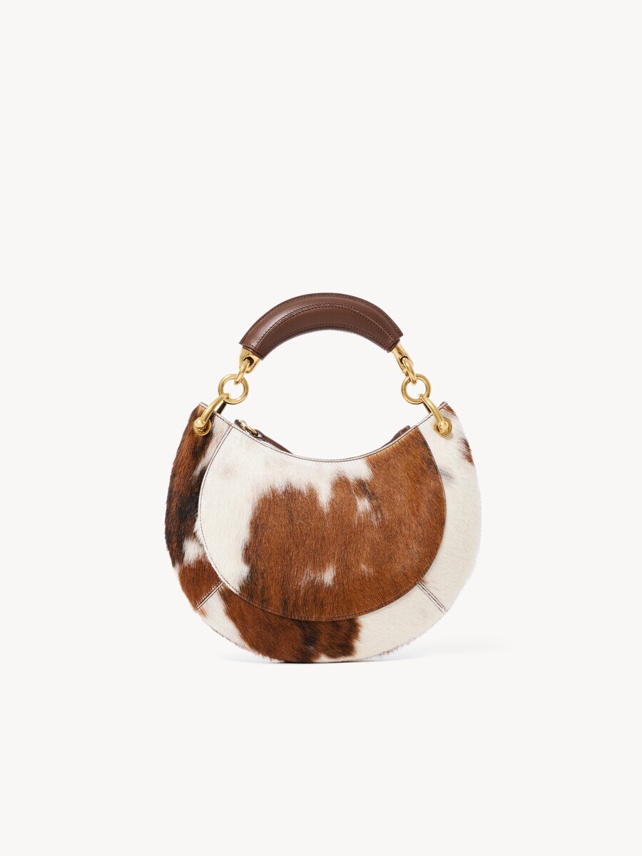 Bolso hobo Chlo&eacute; Banana peque&ntilde;o con cremallera de cuero con pelo - 6