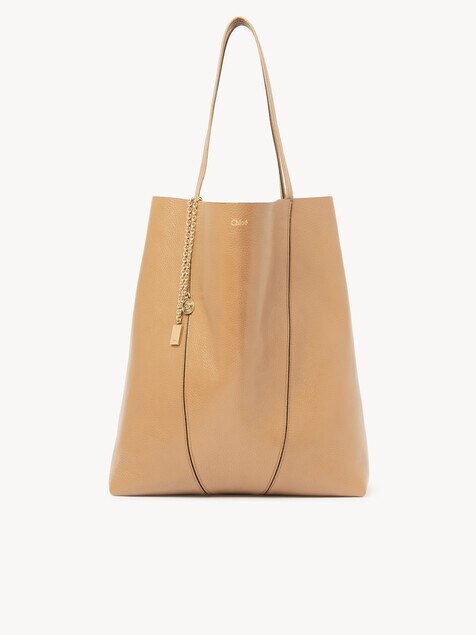 グレインレザー製Chloé Spinラージトートバッグ