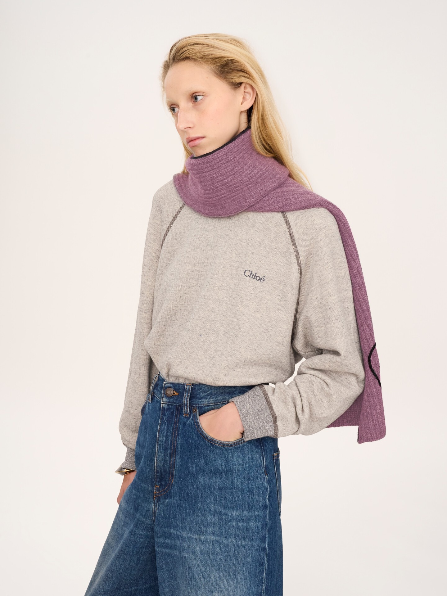 Bufanda Chlo&eacute; Encoeur de lana y cachemira - 4.0