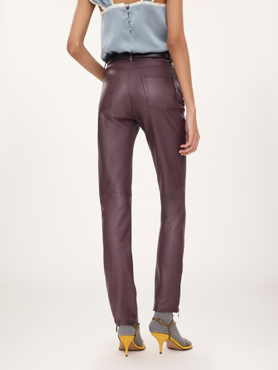 Slim trousers in leather - 6