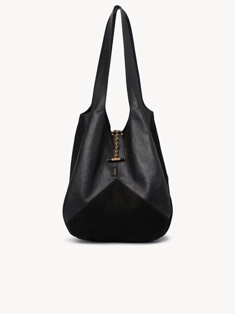 Bolso Chlo&eacute; Balloon de cuero granulado y ante