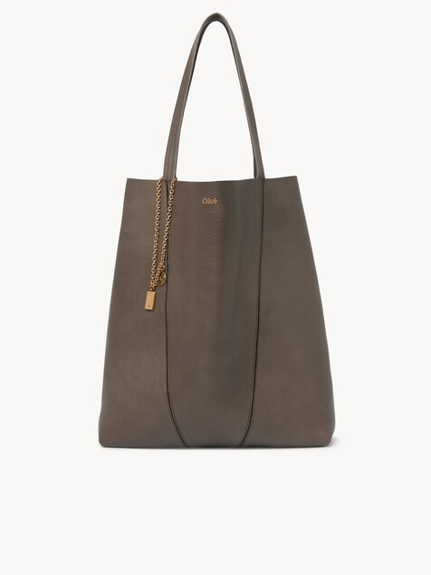 Large Chlo&eacute; Spin tote bag in grained leather