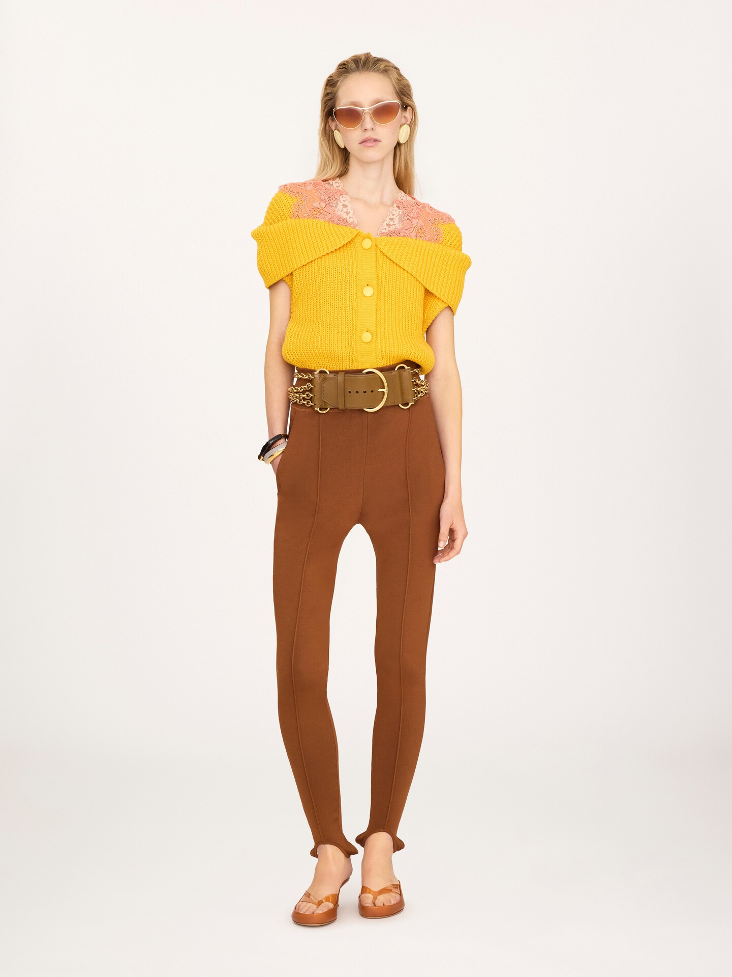 Stirrup trousers in a jacquard knit - 3